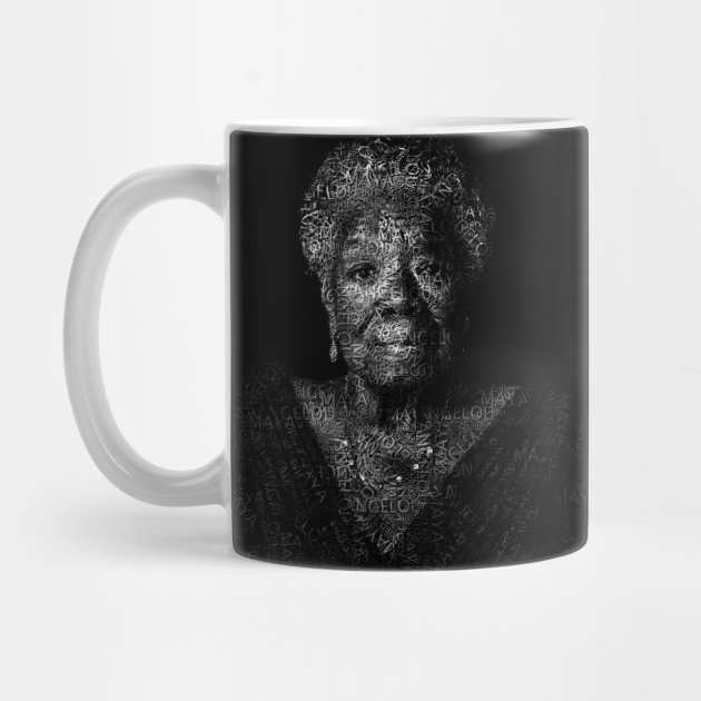 Maya Angelou Portrait with all her book titles - 05 by SPJE Illustration Photography